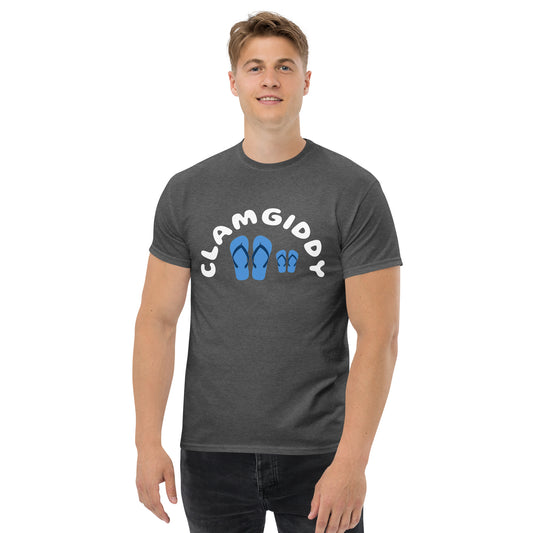 DAD AND SON BEACH DAY FROM CLAMGIDDY Men's classic tee