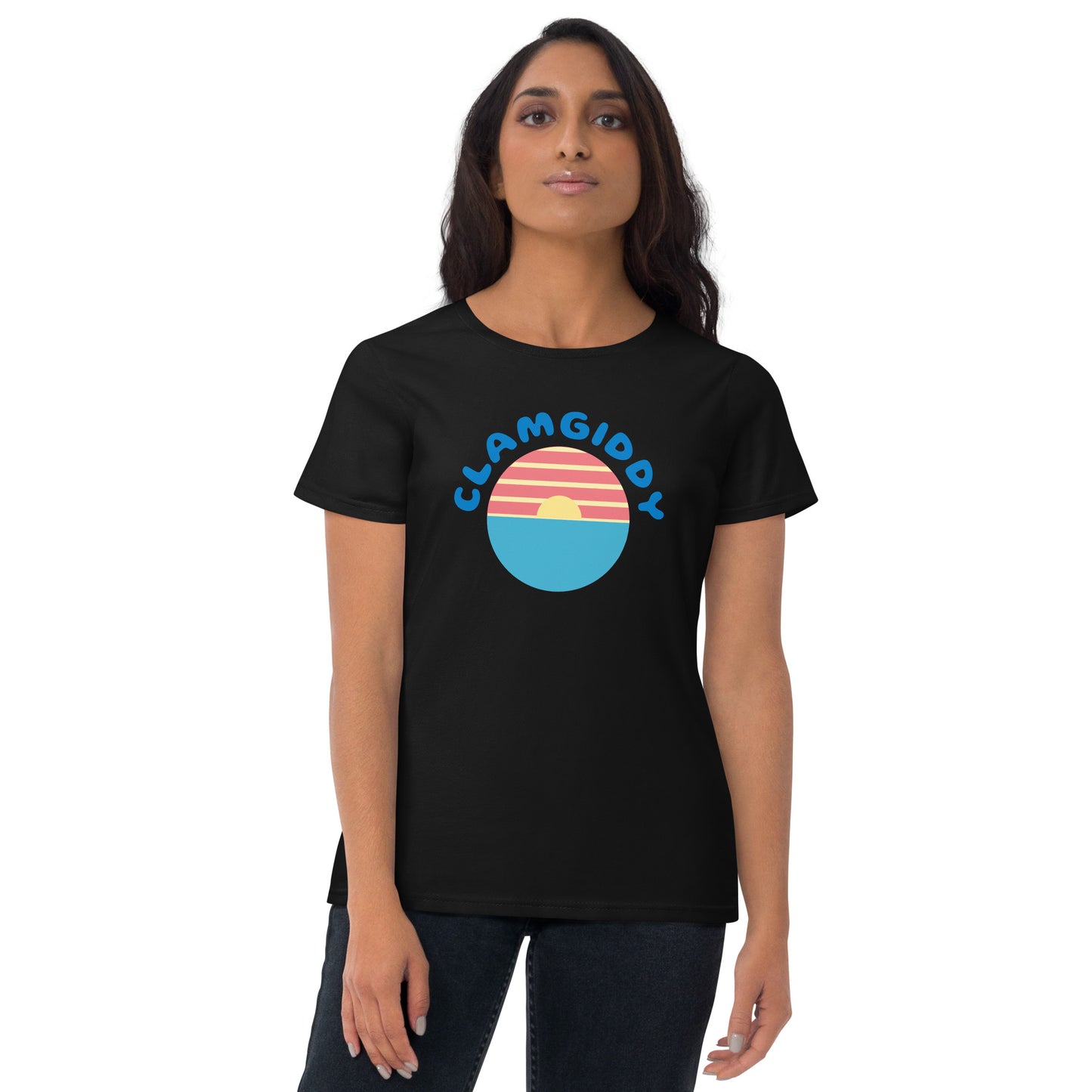 CLAMGIDDY SUNSET Women's short sleeve t-shirt