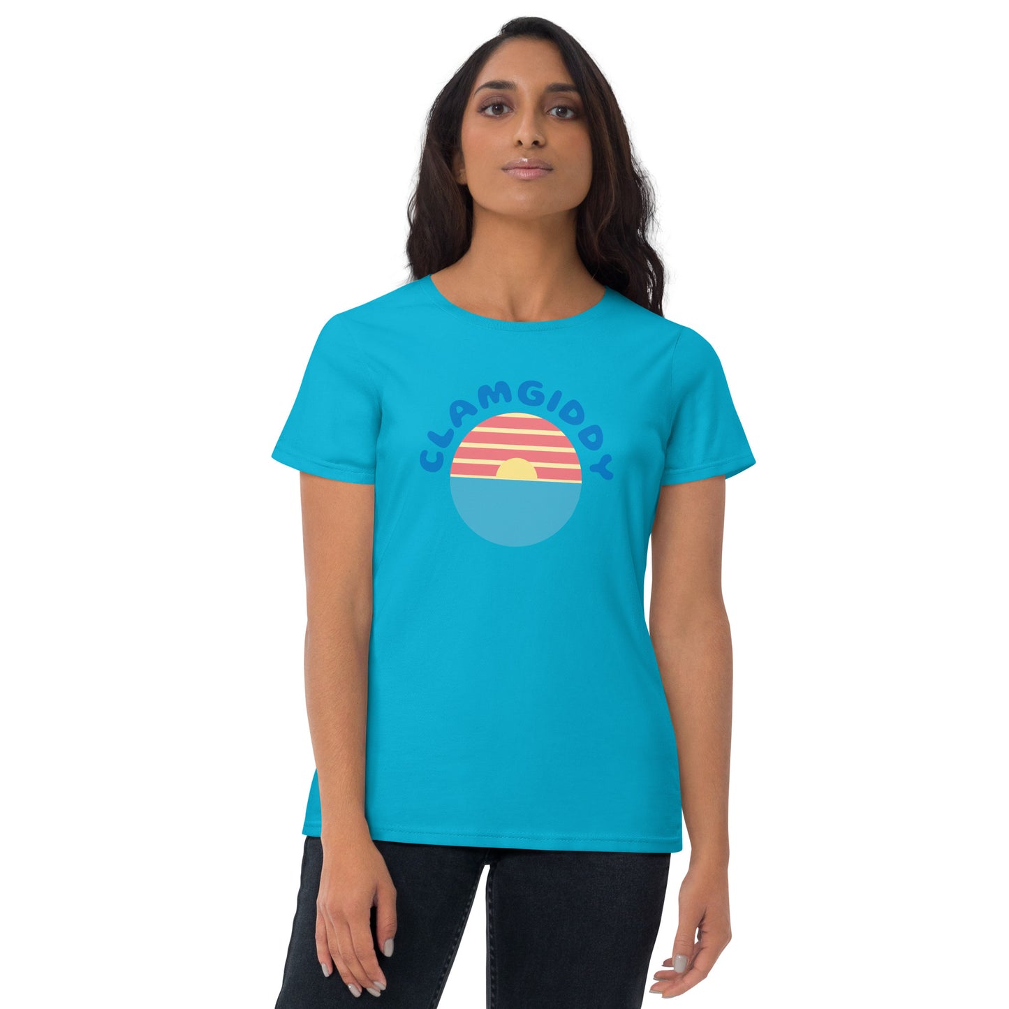 CLAMGIDDY SUNSET Women's short sleeve t-shirt