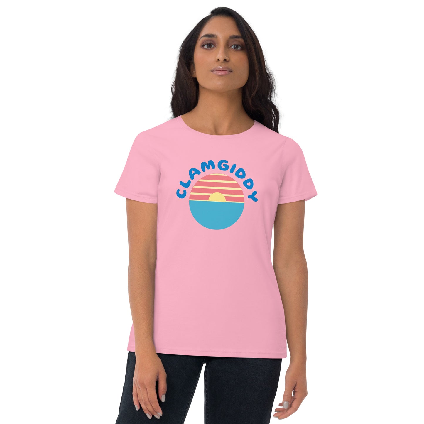 CLAMGIDDY SUNSET Women's short sleeve t-shirt