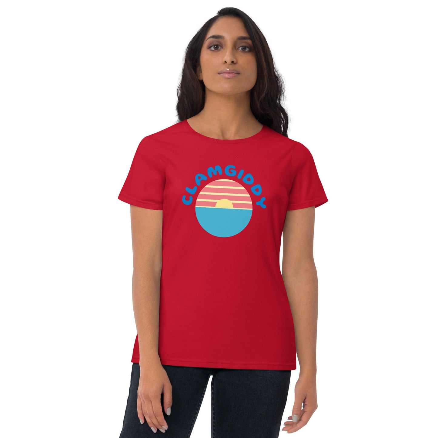 CLAMGIDDY SUNSET Women's short sleeve t-shirt