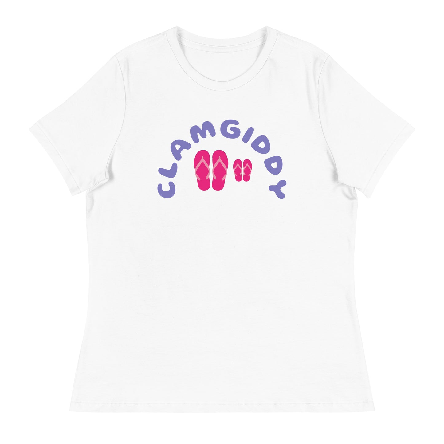 CLAMGIDDY MOM AND DAUGHTER BEACH DAY Women's Relaxed T-Shirt